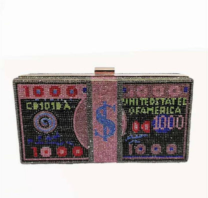 Rhinestone Money Bag - Accessory Addict by Nikki